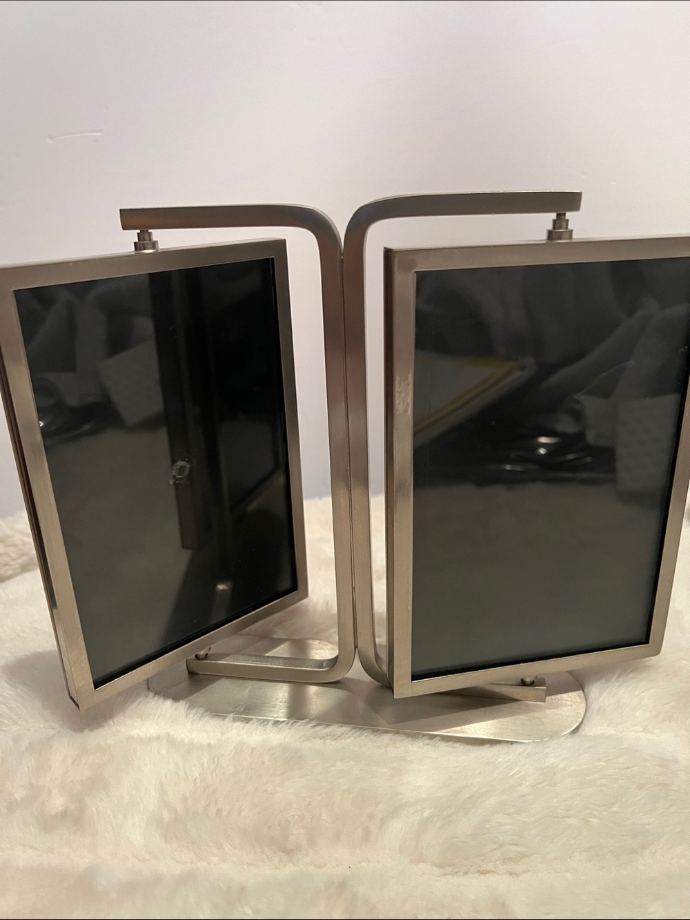 Vintage Pottery Barn Roulette Swivel Double-Sided Photo Frame